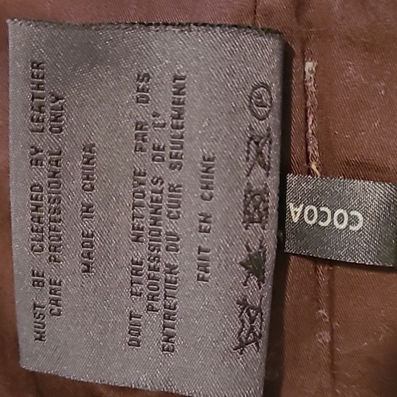 Andrew MARC NY Wmns M Brown Soft Leather Moto Biker Full Zip Snap Jacket Casual - Picture 11 of 16